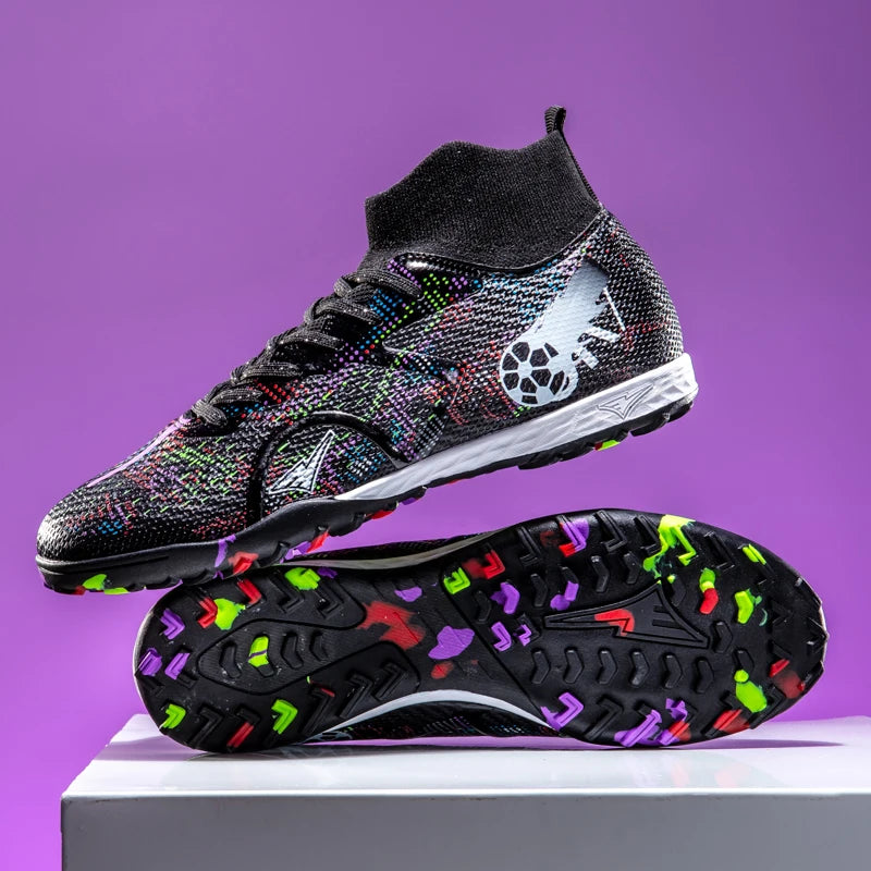 New Men's Football Boots Training Soccer Shoes Breathable Grass Cleats Match Long Spikes Indoor Sneakers Ultralight Drop Shipping