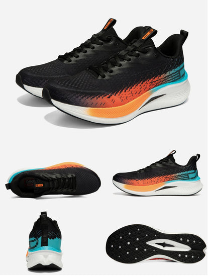Baasploa Men Jogging Sports Shoes Carbon Plate Professional Cushioning Sneakers Male Outdoor Breathable Non-Slip Running Shoes
