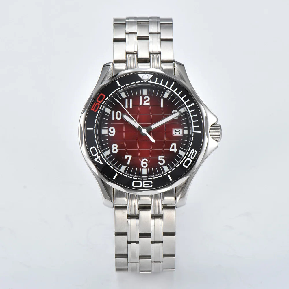 Parnsrpe 2026 New Miyota 8215 Automatic Dive Watch for Men Luxury Sport Green Dial Luminous Sapphire Crystal Date Waterproof Bus