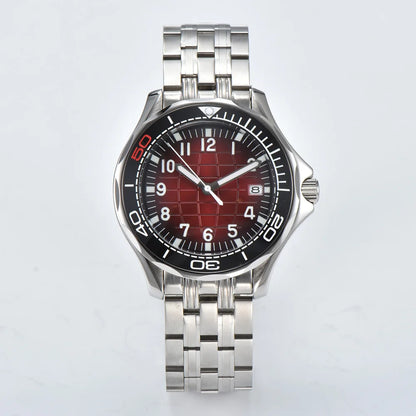 Parnsrpe 2026 New Miyota 8215 Automatic Dive Watch for Men Luxury Sport Green Dial Luminous Sapphire Crystal Date Waterproof Bus
