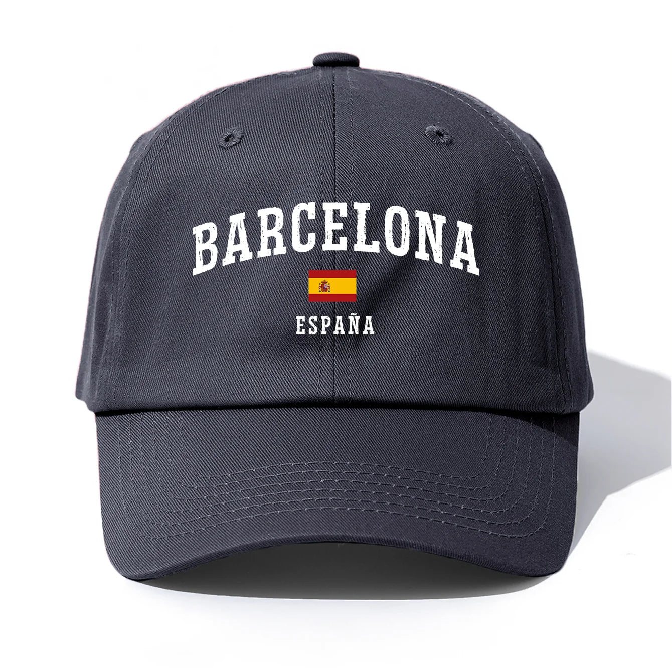 1pc BARCELONA Print Baseball Cap for Adults,Minimalist Retro Style Casual Soft Adjustable Dad Hat,Perfect As Gift