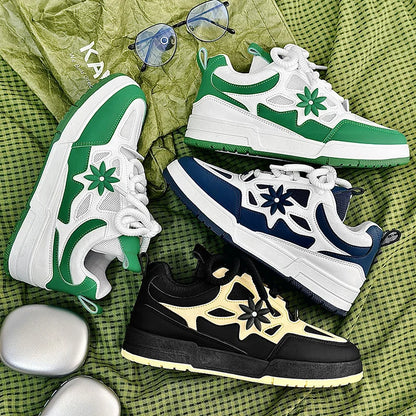 Fashion Men's Shoes Trend Street Skateboard Shoes Man Luxury Brand Training Sneakers Mesh Breathable Casual Shoes Men's Tennis Shoes