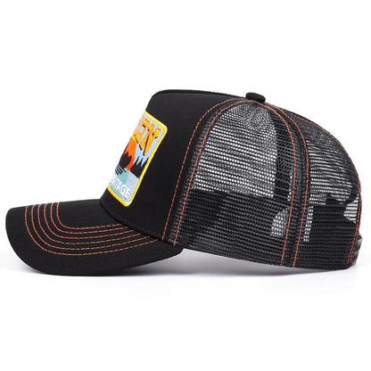 2025 New STATION Small Boat Personalized Truck Hat Street Dance HipHop Hat Outdoor Cycling Sunshade Baseball Hat Mesh Hat Unisex