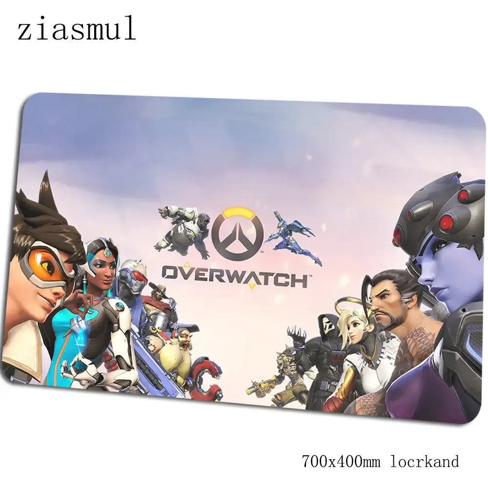 Геймърски пад за мишка Overwatch 700x400x3mm, цветна подложка за бюро за лаптоп, гейминг mousepad, коледен подарък, padmouse за PC геймъри, gamepad мат