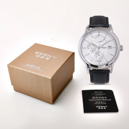 BERNY Luxury Automatic Watches for Men Fashion Elegant Mechanical Wristwatch Sapphire Date Week High-end Men's Dress Watch