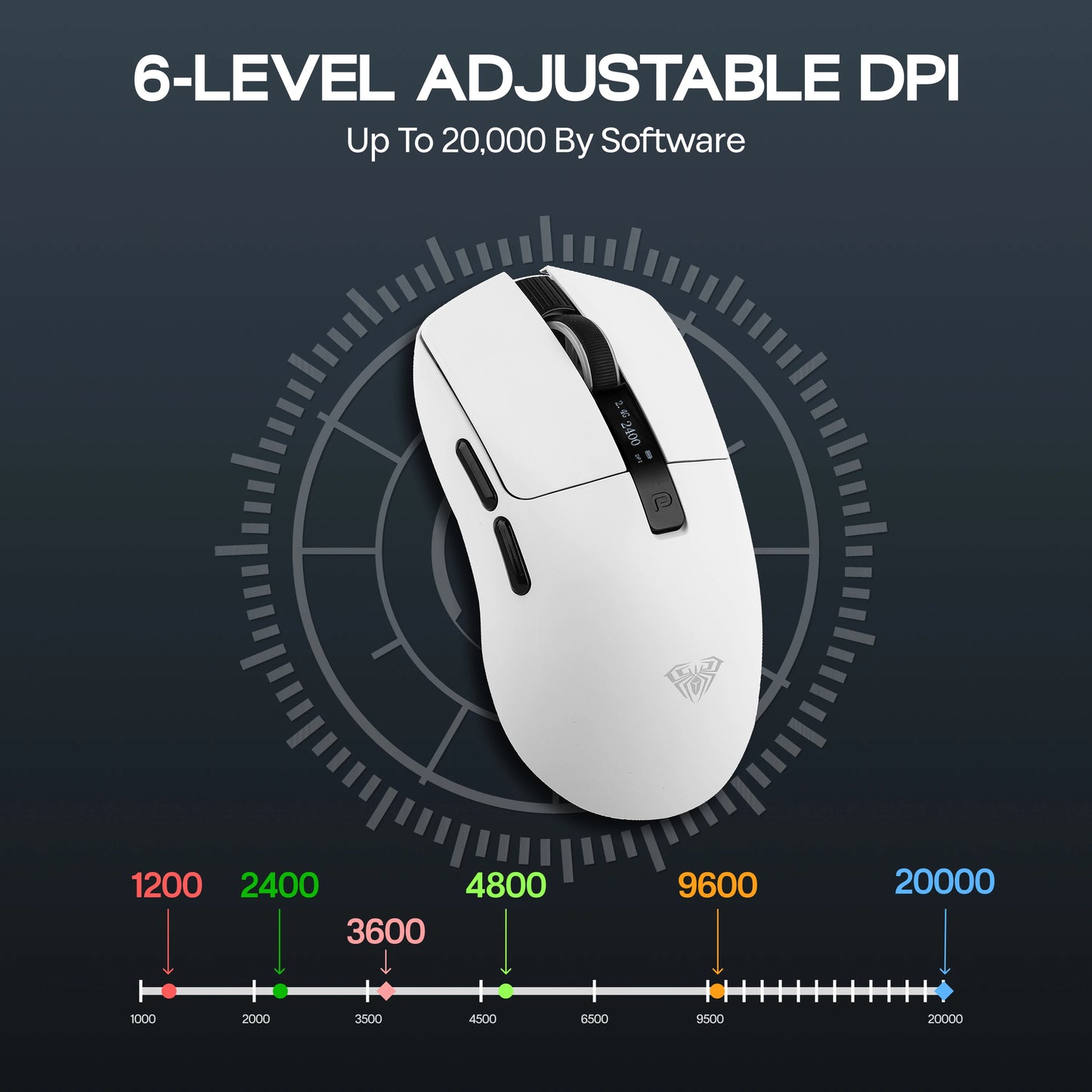 AULA SC590 PRO Wired/Bluetooth/2.4GHz Wireless Gaming Mouse 20000 DPI & PAW3311 Sensor with 1000 Polling Rate for Win/Mac/Gaming
