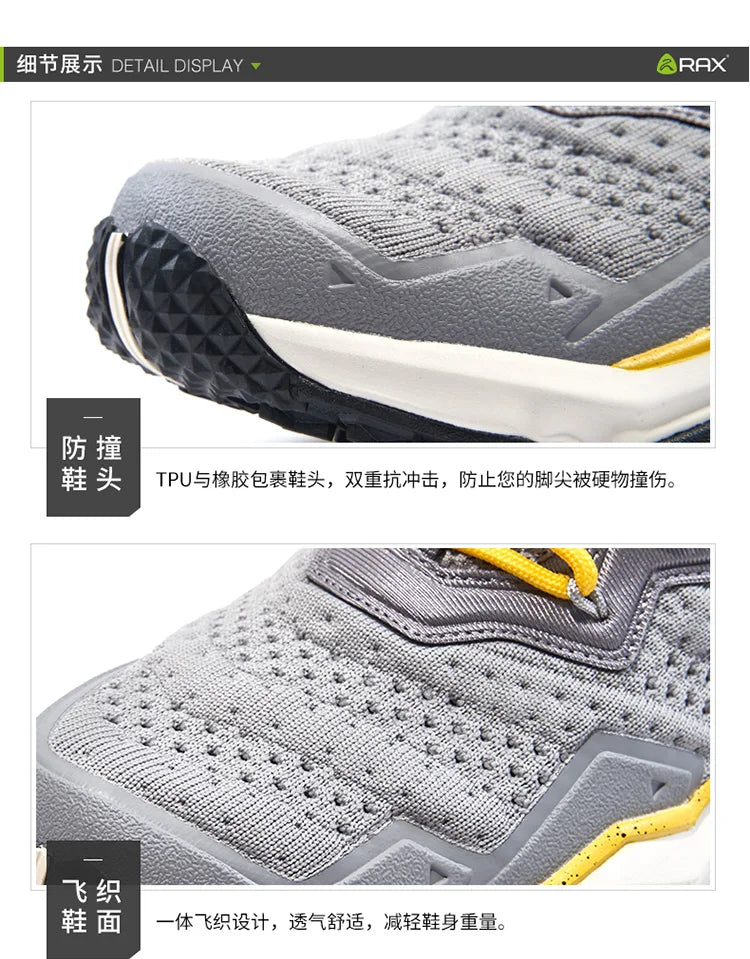 Rax Men Waterproof Hiking Shoes Breathable Hiking Boots Outdoor Trekking Sports Sneakers Tactical Shoes