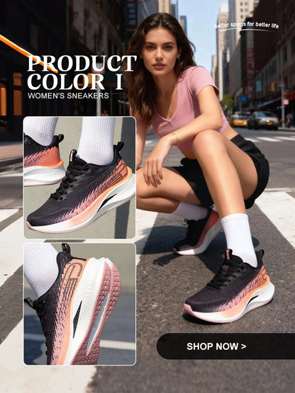 Baasploa Running Shoes Men Carbon Plate Professional Cushioning Anti-Slip Sneaker Female Casual Breathable Jogging Sports Shoes