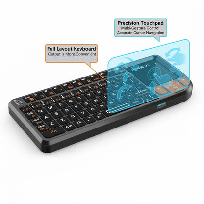 MRSVI Mini Keyboard A8 PLUS,Backlit 2.4GHz&Bluetooth5.0 Wireless Keyboard with Touchpad for Android TV Box,Mac,Laptop,Windows