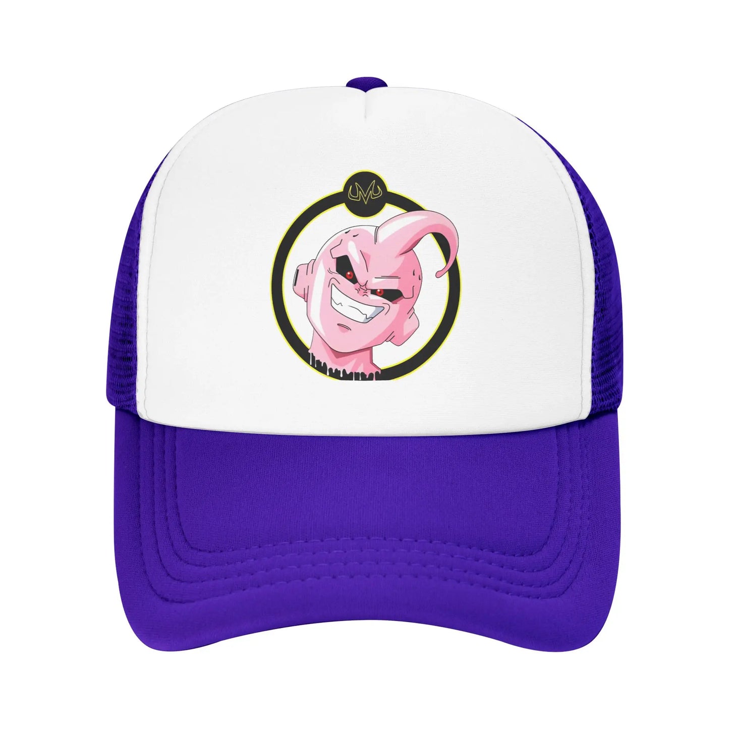 Dragon Ball  Kid Buu Trucker Cap Unisex  Hats Sun Caps Trucker Cap Adjustable Polyester Mesh Baseball Cap Summer