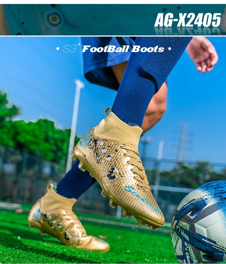 Botas de fútbol de alta calidad para hombre, zapatillas de fútbol para niños y adolescentes, botas de fútbol para niños, zapatillas deportivas unisex de fútbol