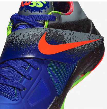 Nike KD 4 NERF genuínos, ténis de basquetebol masculinos de cano baixo, práticos e com amortecimento de impacto, FQ8180-400