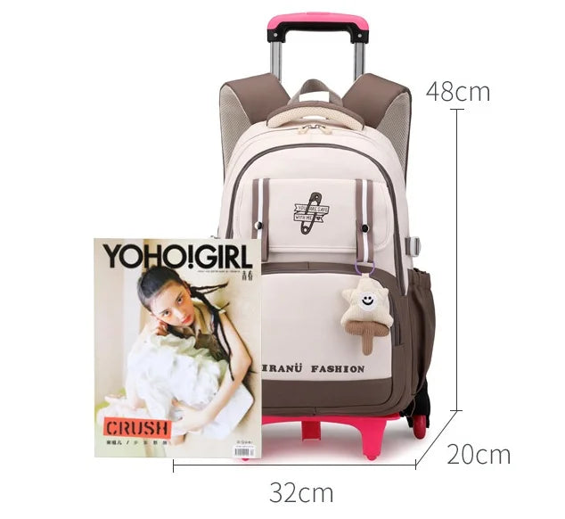 Fortnite Student Rolling Backpack Large Capacity Waterproof Lightweight Design Minimalist Laptop School Bag Casual Travel Bag
