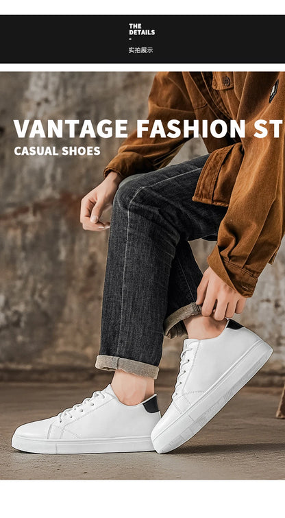 2026 Spring and Autumn Large Size New Trendy Men's Shoes Korean Style Breathable Versatile White Shoes Running Youth Casual Sports Shoes