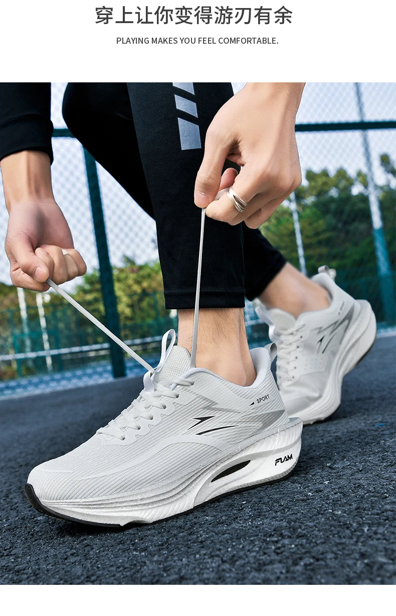 Scarpe sportive da running da uomo per maratona, con cuscino d’aria, traspiranti, leggere e confortevoli, sneakers atletiche outdoor da donna per jogging e tenis