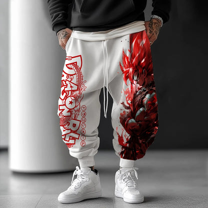 2026 Anime Saiyan Dragon Ball Summer Outdoor Sweatpants Harajuku Trendy Men Women Street Loose Casual Fashion Sports Cuffed Pants