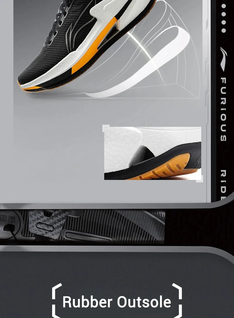 Li-Ning FURIOUS RIDER 8 Herren-Stabilitätslaufschuhe BOOM, rutschfeste Dämpfung, LiNing Sportschuhe mit stabilem Halt, Sneaker ARZV005