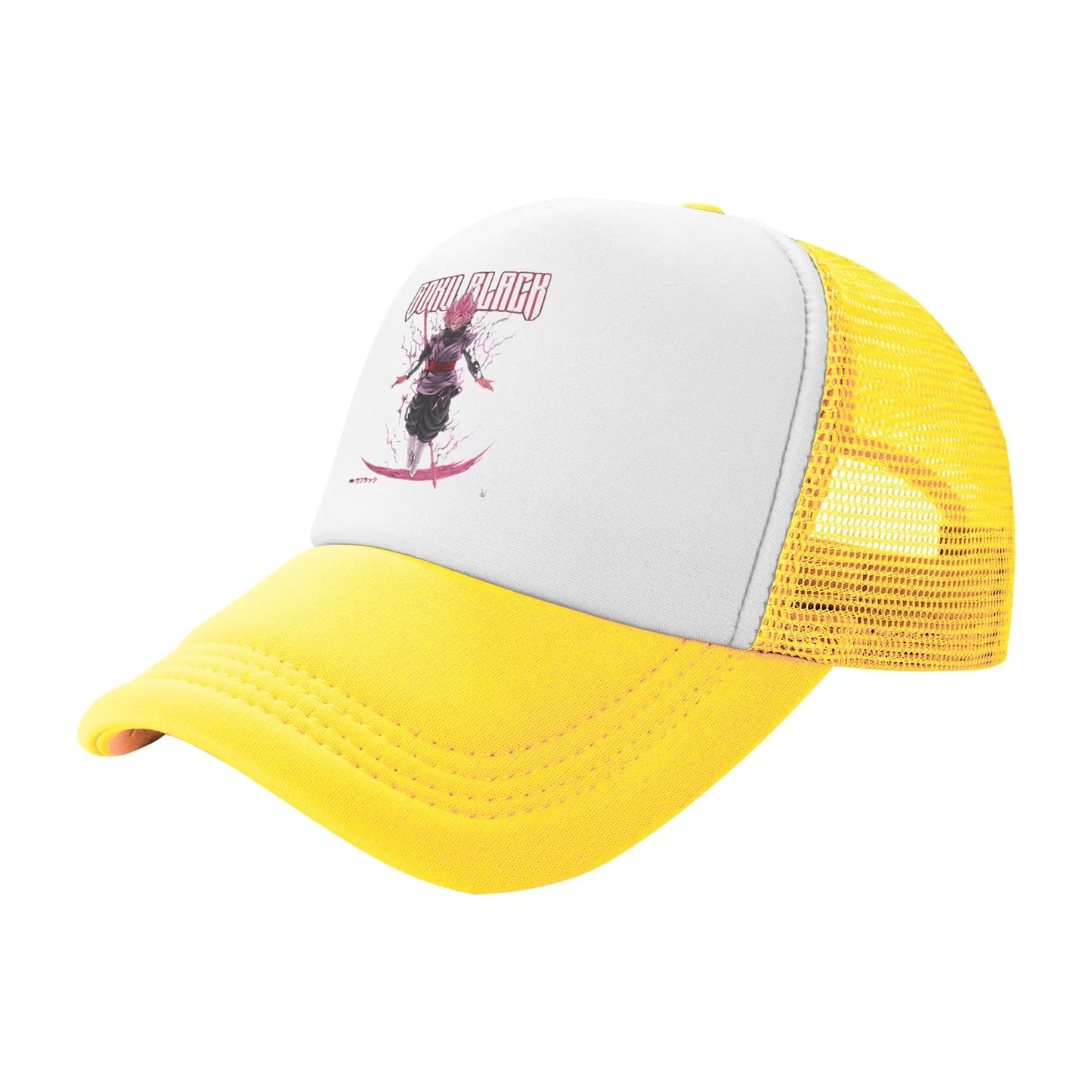 Dragon Ball Black Goku Trucker Cap Men Women  Hat Sun Hat Sports Cap Adjustable Polyester Mesh Baseball Cap Summer