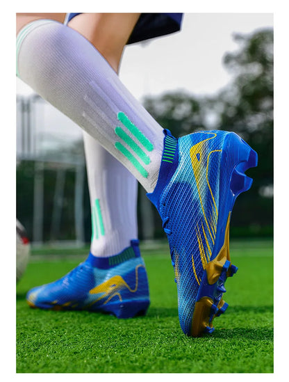 Professional Men's Outdoor FG Football Shoes, Durable Comfortable Training Shoes for Adults and Teenagers, Non-slip Soccer Shoes