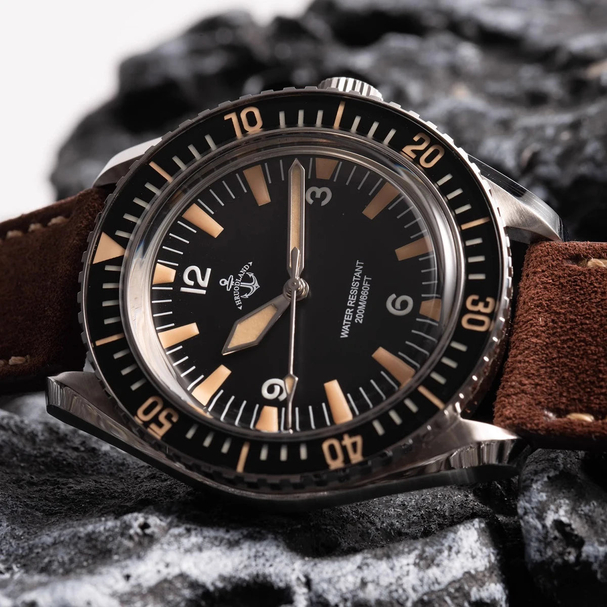 Hruodland 2026 new retro 41MM men's automatic mechanical watch Hangzhou K1 glass stainless steel waterproof 20Bar C3 reloj hombre