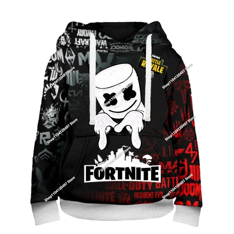 Neues Fortnite 3D-digital bedrucktes Kapuzensweatshirt für Kinder – modischer, trendiger Casual-Pullover, Geburtstagsgeschenk