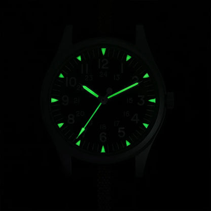 Militado ML07 Military Watch VH31 Quartz Movement Sapphire Crystal Luminous AR Coating Vintage Watches 100m Waterproof