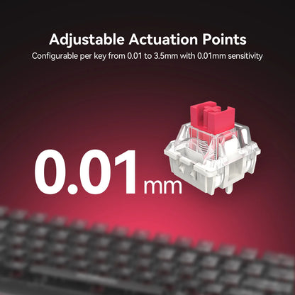 DarkBeacon Flux 68 HE Magnetic Switch Hot Swappable Mechanical Gaming Keyboard, USB-C Wired RGB 65% Layout