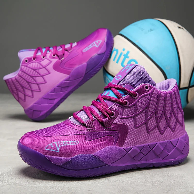 Youth Basketball Shoes for Actual Combat, Outdoor Comfortable Cushioning, Wear-Resistant, Fashionable, Breathable, High Quality