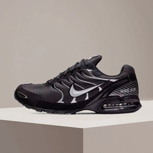 Nike Air Max Torch 4 Men's Casual Runners – Black/Silver, Lace Closure, Plush Midsole, Breathable Upper 343846-002