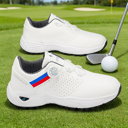 Men's Golf Shoes: High Quality, Non-Slip Sports Sneakers with Swivel Button for Maximum Comfort!