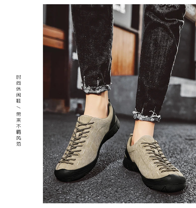 High Quality Trekking Sneakers for Men, Walking Shoes, Low-Cut Men's Hiking Shoes, Outdoor Non-Slip Sports Shoes, Large Size 47