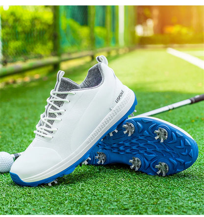 Hot Sale Leisure Golf Shoes Men's Waterproof Golf Spikes Sneakers Professional Non-Slip Golf Trainers Luxury Sports Shoes