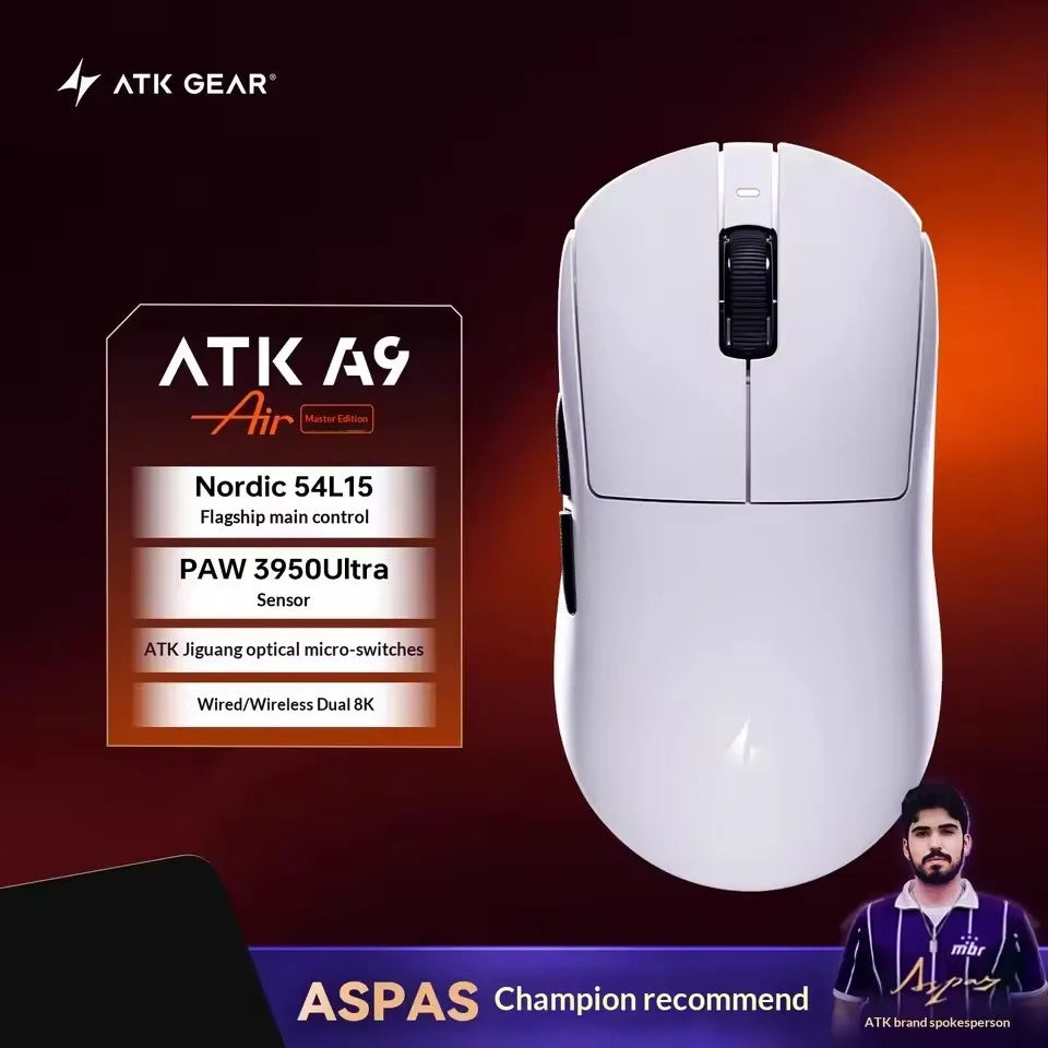 ATK Dragonfly A9 SE Plus Pro Max Ultra Wireless Gaming Mouse NearLink Ultra-lightweight Tri-mode Dual 8K Ergonomic E-sports Mouse