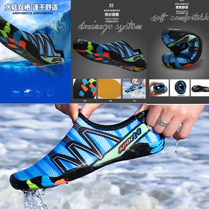 2023 Yoga Sports Water Sneakers, Unisex Swimming Aqua Seaside Barefoot Slippers, Surf Upstream Light Quick-Drying Beach Water Shoes