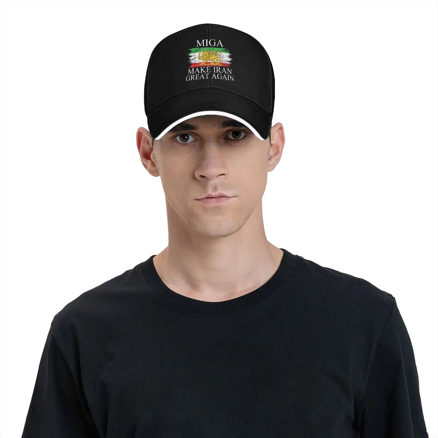 Make Iran Great Again Emblem Of Iran MIGA Gift Sun Baseball Cap Summer Unisex Trucker Hat High Quality Baseball Caps