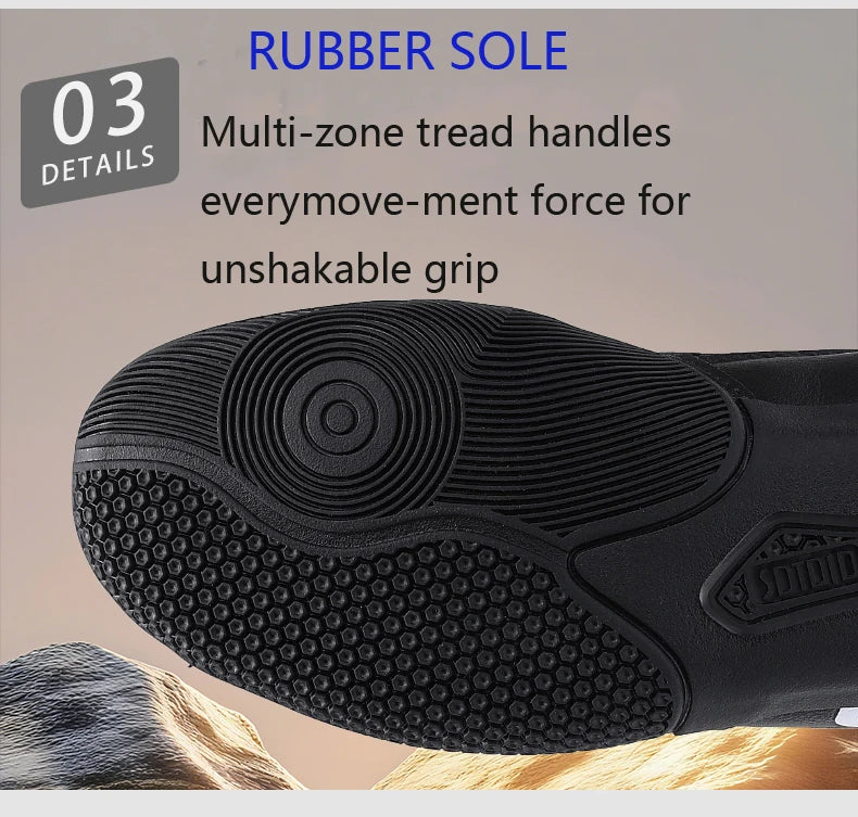 New Men's Large Wrestling Shoes Mesh Breathable Boxing Shoes Anti-Slip Wear-Resistant Sneakers Fashionable Casual High Sport Shoes