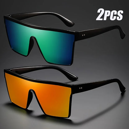 2-4PCS Oversize frame One-piece Goggle Men Woman Sunglasses Interior Accessory Protective Gears Anti Glare Car Driving Glasses