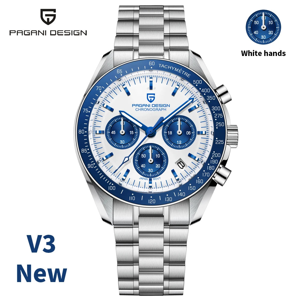 2026 New PAGANI DESIGN Mens Watches Panda Moon Watch Luxury Quartz Watch For Men Automatic Date Sport Chronograph Wristwatch Men