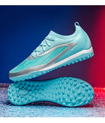 Nuove scarpe da calcio da uomo per esterno, traspiranti, antiscivolo, con tacchetti lunghi, per allenamento e partita, comode anche per ragazzi
