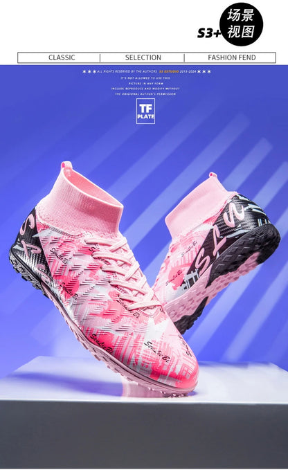 Size 34-46 Men's FG/TF Football Boots Futsal Professional Unisex Kids Soccer Training Outdoor Boys Football Sneakers
