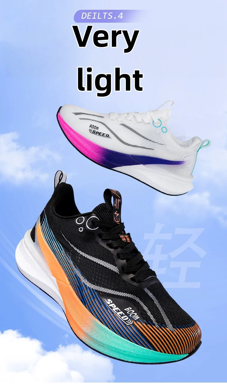 Scarpe da corsa marathon professionali da uomo e donna 2025 con piastra in carbonio, ammortizzazione, ultra leggere, supporto stabile, scarpe sportive