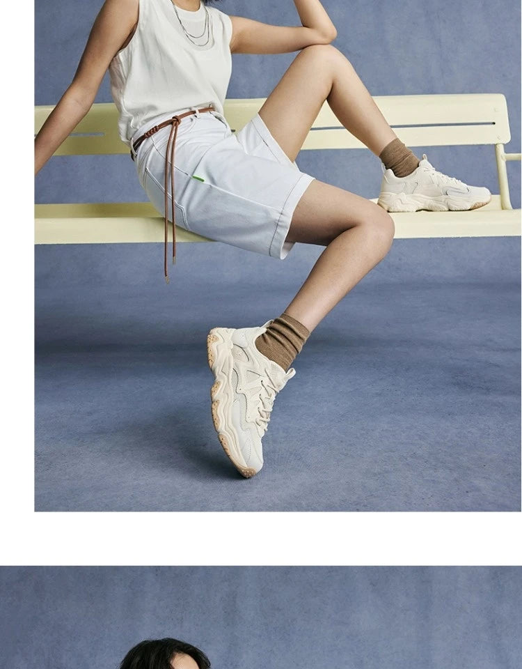 Xtep Casual Shoes 2025 Spring And Summer Lightweight Sports Shoes Thick Sole Fashionable Street Style Sneakers 875319320004