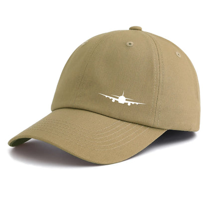 1pc Airplane Print Baseball Cap for Adults,Minimalist Retro Style Casual Soft Adjustable Dad Hat,Perfect As Gift