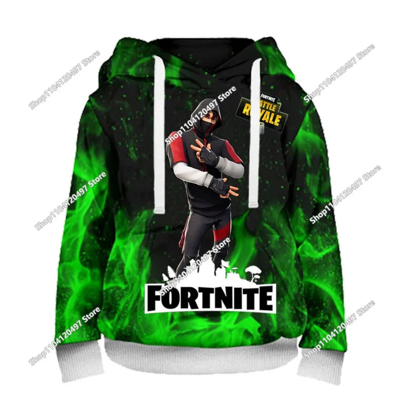 Kinderkleidung Geburtstag Süße Geschenke Fortnite Kinder-Hoodies Battle Royale Jungen Mädchen Anime-Sweatshirt Winter-Pullover-Oberteile für Kinder