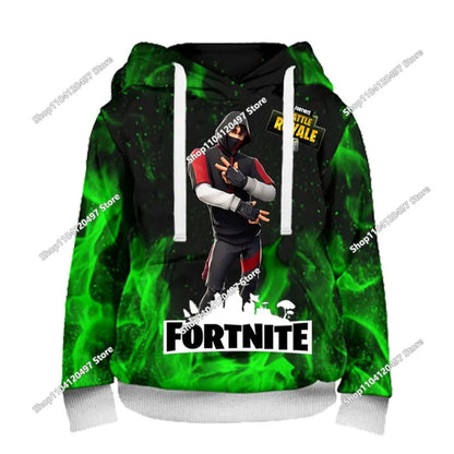 Kinderkleidung Geburtstag Süße Geschenke Fortnite Kinder-Hoodies Battle Royale Jungen Mädchen Anime-Sweatshirt Winter-Pullover-Oberteile für Kinder
