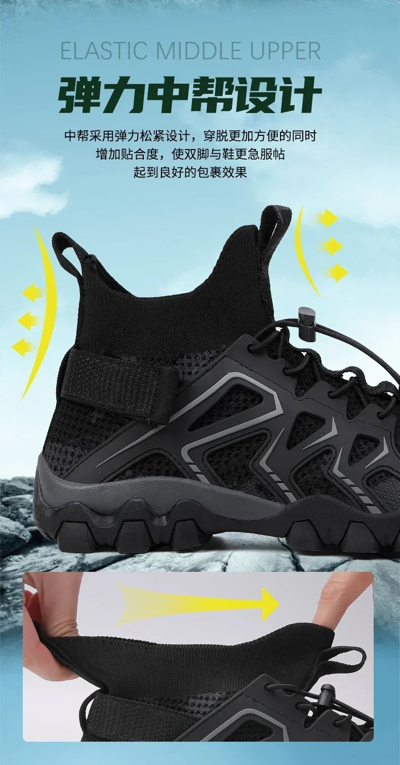 Unisex Breathable Quick-Drying Fishing Water Sport Shoes Summer Upstream Barefoot Aqua Boots Outdoor Non-Slip Women Beach Shoes