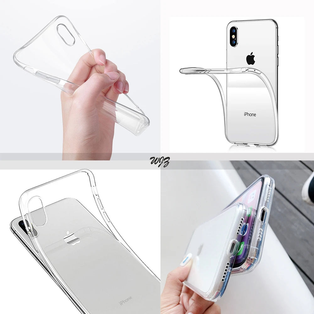 Cartoon B-Battle-R-Royale-F-FortniteS for iPhone 17 16 15 14 13 12 11 Pro Max Plus Transparent Soft TPU Phone Cover