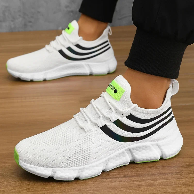 Men's Casual Sports Shoes Breathable Lightweight Sneakers Anti-Slip Flats Outdoor Running Walking Tennis Athletic Jogging Shoes