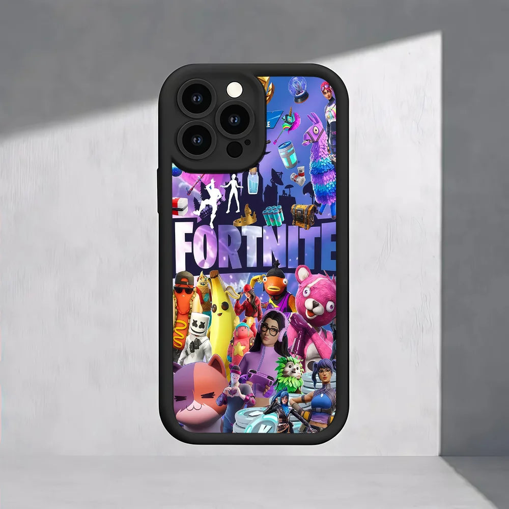 F-Fortnite геймърски калъф за телефон за Samsung S26 S25 S24 S23 S22 S21 S20 F06 M16 Note 20 FE Plus Ultra 4G 5G, мек силиконов TPU кейс