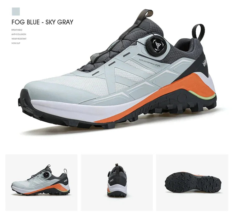 HUMTTO Men's Sneakers Luxury Designer Trail Shoes for Men Anti-slip Sports Hiking Sneaker Man Breathable Outdoor Trekking Boots